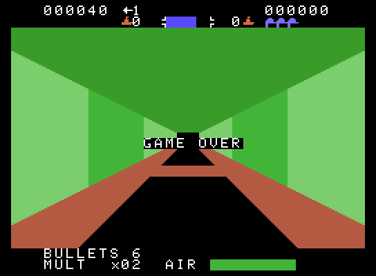 Sewer Sam ColecoVision Screenshot: Game over.