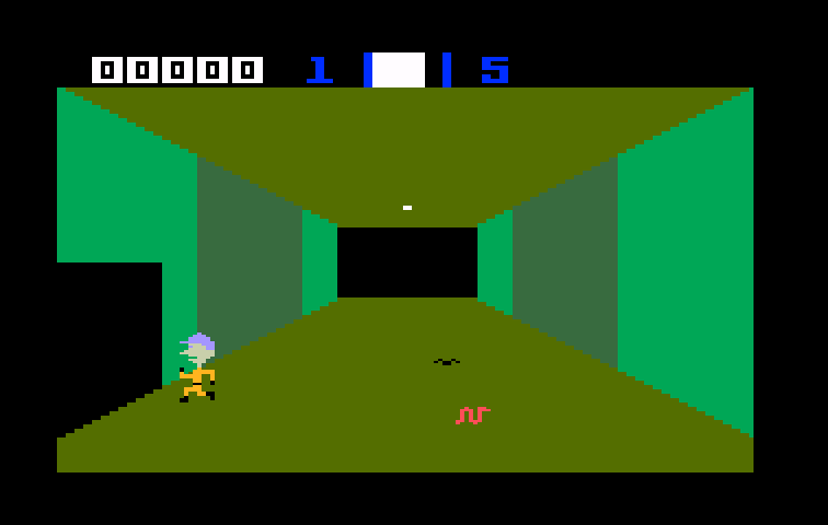 Sewer Sam Intellivision Screenshot: Running to a door.