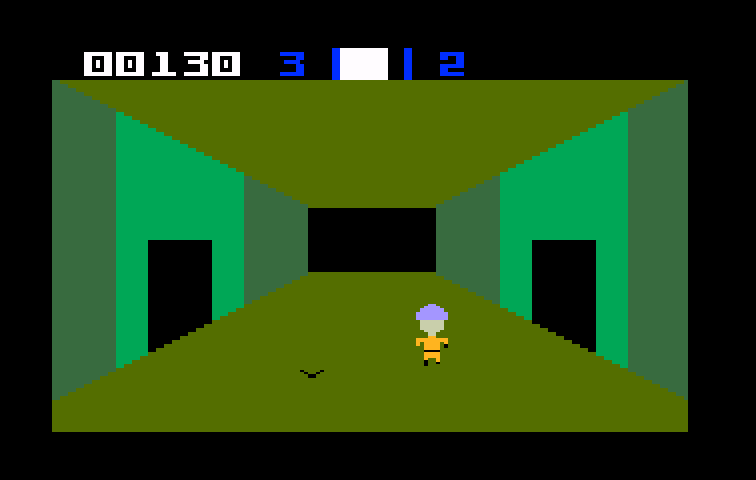 Sewer Sam Intellivision Screenshot: You can go left, right, or straight here...