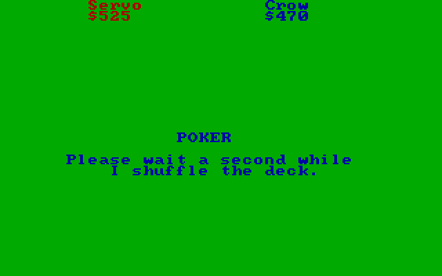 Casino Games IBM PC/Compatibles Screenshot: Ready for some Poker?