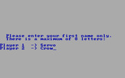 Casino Games for IBM PC/Compatibles - Entering player names.