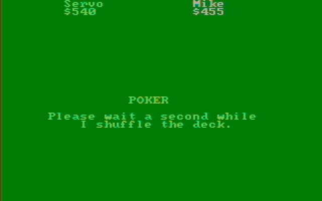 Casino Games IBM PC/Compatibles Screenshot: Ready to start poker?