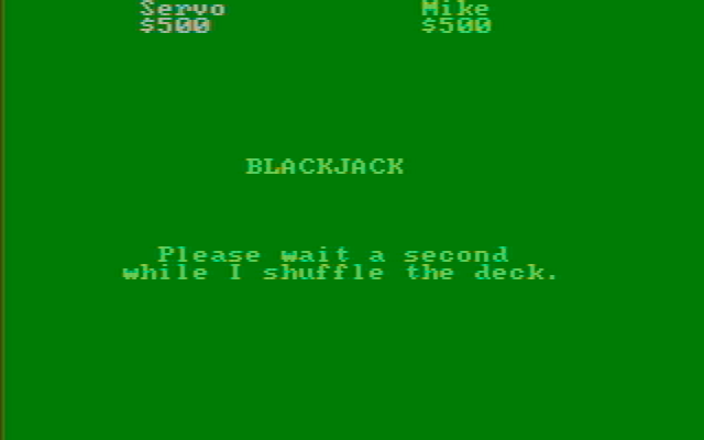 Casino Games IBM PC/Compatibles Screenshot: Ready for Blackjack?