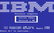 Casino Games for IBM PC/Compatibles - IBM logo screen.