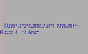 Casino Games for IBM PC/Compatibles - Entering player names...