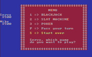 Casino Games for IBM PC/Compatibles - The main menu.