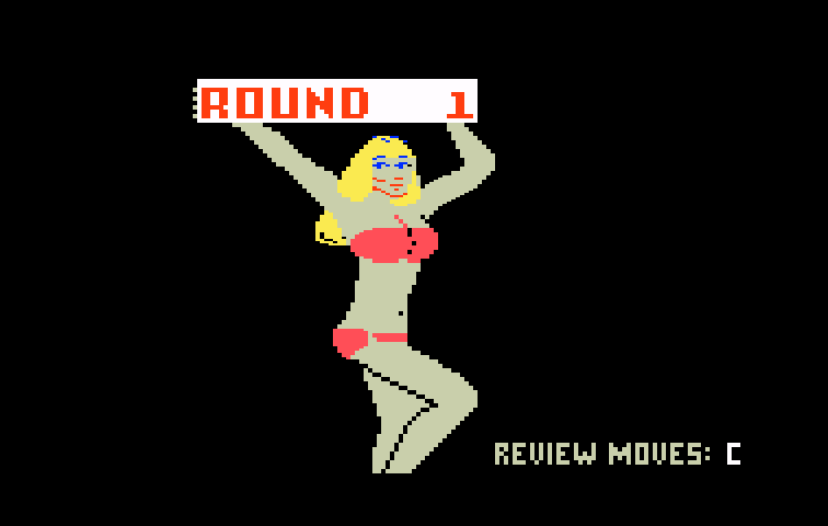 Body Slam: Super Pro Wrestling Intellivision Screenshot: Time for round 1!