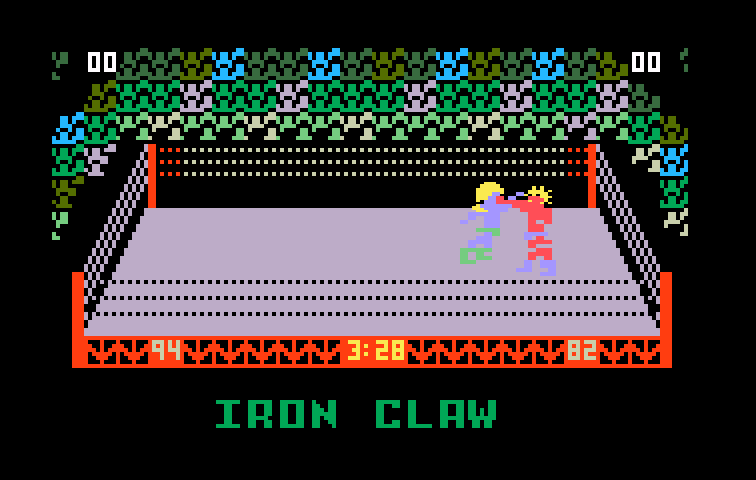 Body Slam: Super Pro Wrestling Intellivision Screenshot: The iron claw...