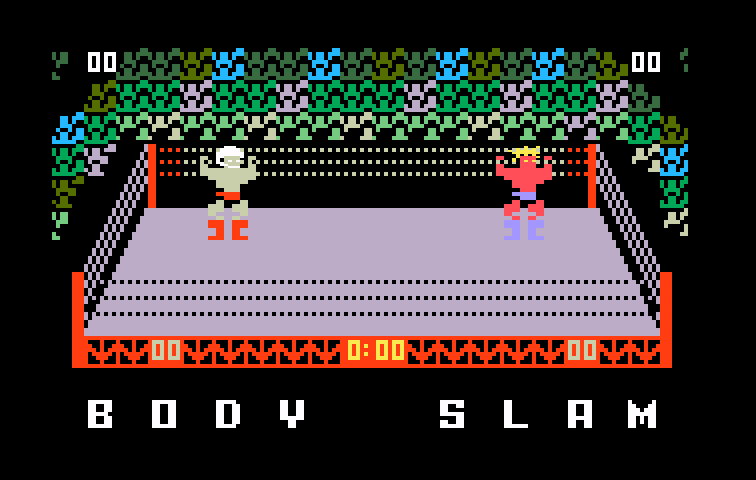 Body Slam: Super Pro Wrestling Intellivision Screenshot: Title screen 1.