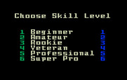 Body Slam: Super Pro Wrestling for Intellivision - Choose skill level.
