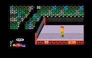 Body Slam: Super Pro Wrestling for Intellivision - Pow! Thrown out of the ring...