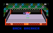 Body Slam: Super Pro Wrestling for Intellivision - It's a back breaker!