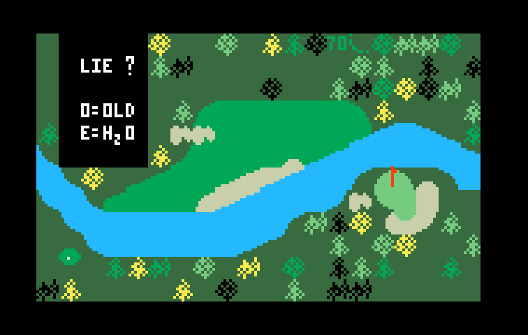 Chip Shot: Super Pro Golf Intellivision Screenshot: I landed in the water...
