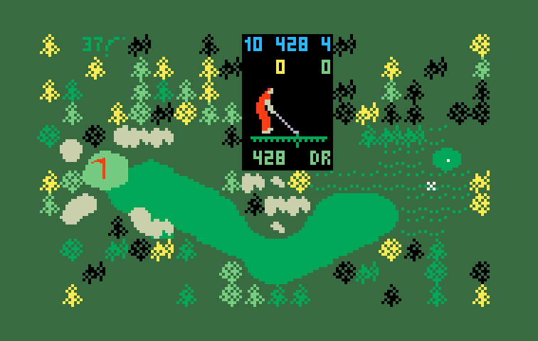 Chip Shot: Super Pro Golf Intellivision Screenshot: You can also start a game on the back 9 if want...