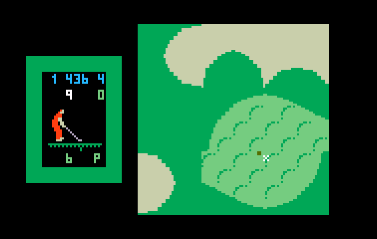 Chip Shot: Super Pro Golf Intellivision Screenshot: Putting.