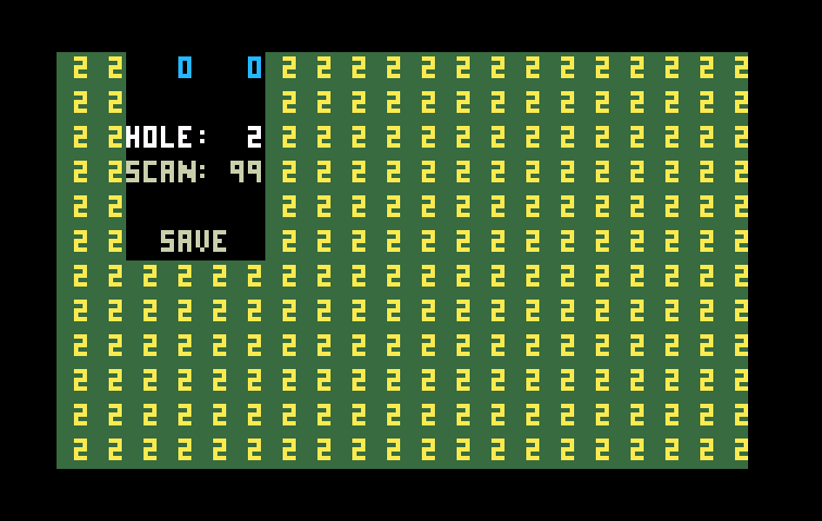 Chip Shot: Super Pro Golf Intellivision Screenshot: You can "create" your own course by mixing and matching holes.