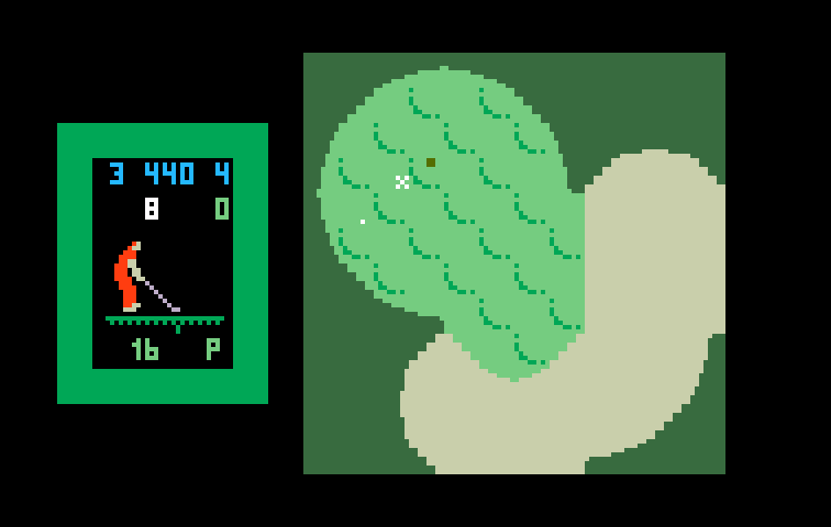 Chip Shot: Super Pro Golf Intellivision Screenshot: Putting again...