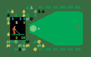 Chip Shot: Super Pro Golf for Intellivision - Practice at the driving range.
