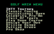 Chip Shot: Super Pro Golf for Intellivision - Main menu.