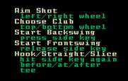 Chip Shot: Super Pro Golf for Intellivision - The clubhouse menu lets you customize the controls.