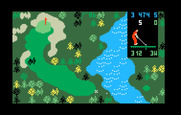 Chip Shot: Super Pro Golf for Intellivision - Just made it across the water!
