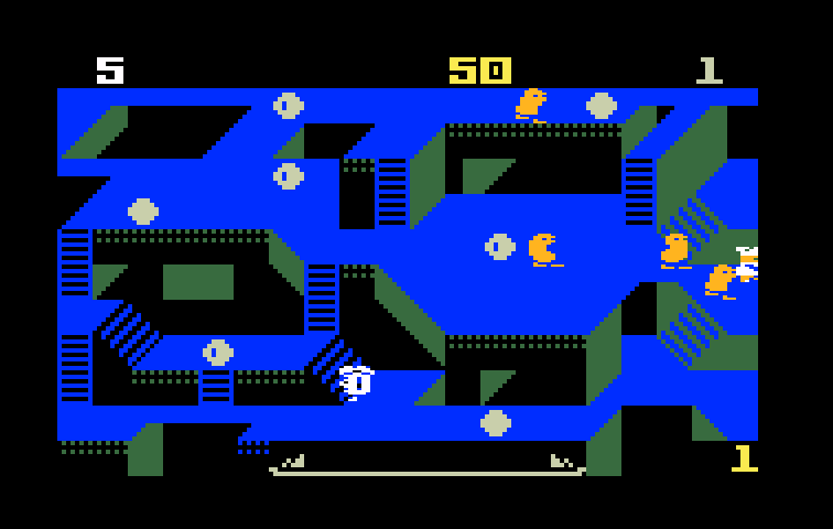Diner Intellivision Screenshot: Don't get caught in the corners...