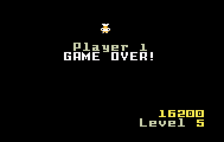 Diner Intellivision Screenshot: Game over.