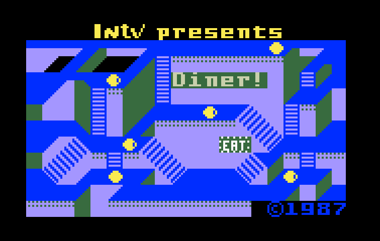 Diner Intellivision Screenshot: Title screen.