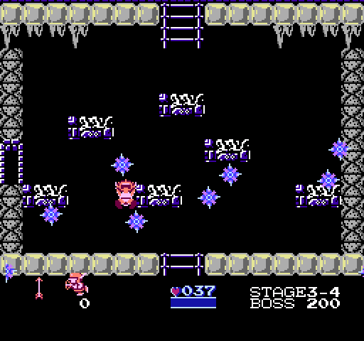 Kid Icarus NES / Famicom Screenshot: I was hit!