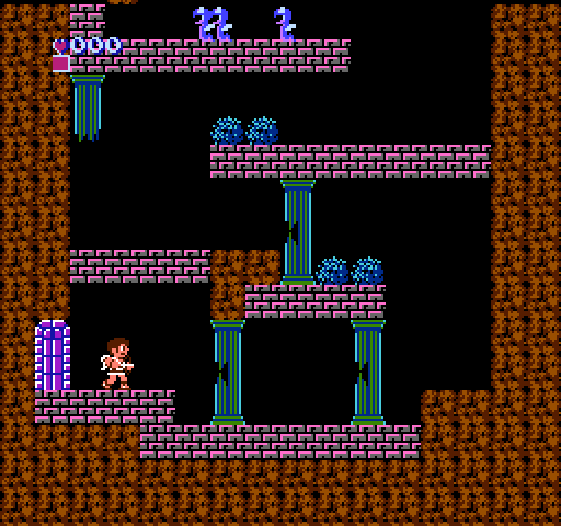 Kid Icarus NES / Famicom Screenshot: Game start.