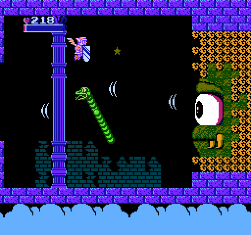 Kid Icarus NES / Famicom Screenshot: Time to face Medusa!