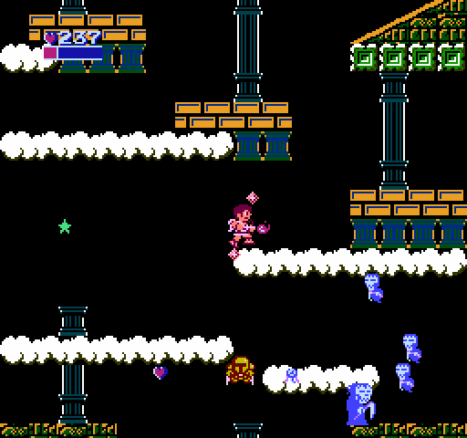 Kid Icarus NES / Famicom Screenshot: Which way should I go from here?