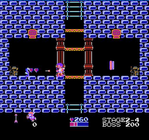 Kid Icarus NES / Famicom Screenshot: Lost in a snake filled maze...