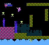 Kid Icarus for NES / Famicom - Some strange things leap up from the ground to get you...