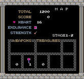 Kid Icarus for NES / Famicom - Status screen.