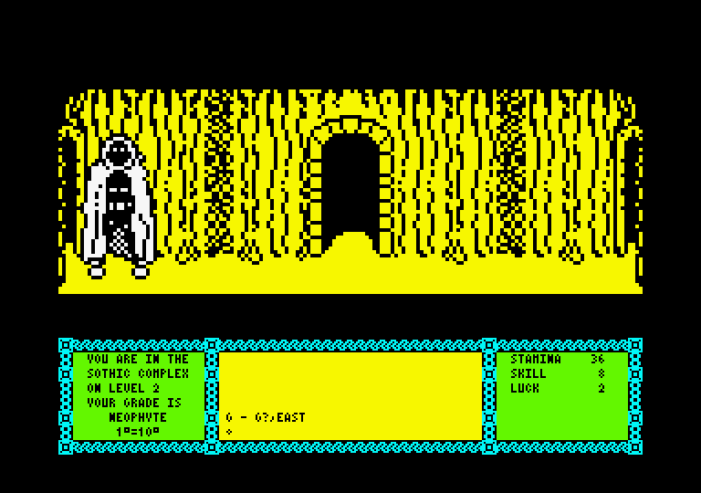 Heavy on the Magick Amstrad CPC Screenshot: Exploring...