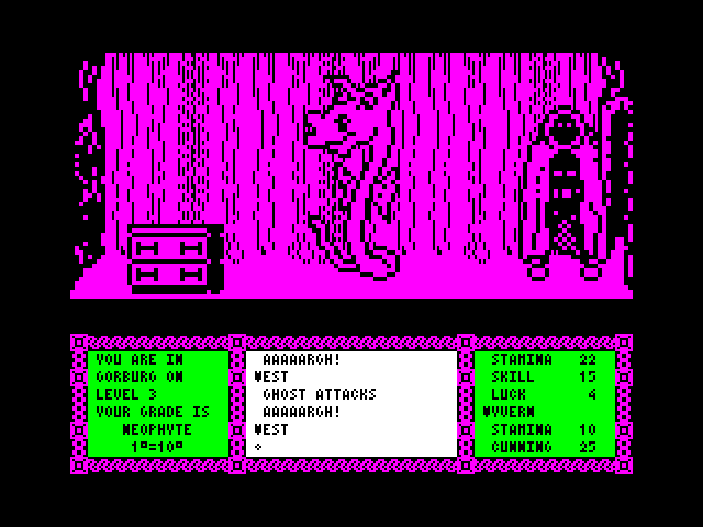 Heavy on the Magick ZX Spectrum Screenshot: Another item being guarded!
