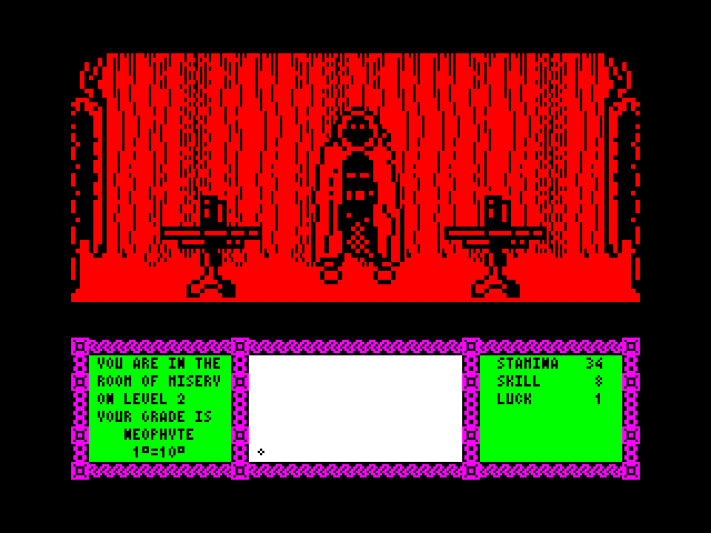 Heavy on the Magick ZX Spectrum Screenshot: Game start.
