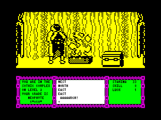 Heavy on the Magick ZX Spectrum Screenshot: Careful, don't get burned by the fire!