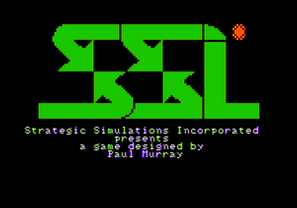 Warp Factor, The Apple II Screenshot: Strategic Simulations logo.