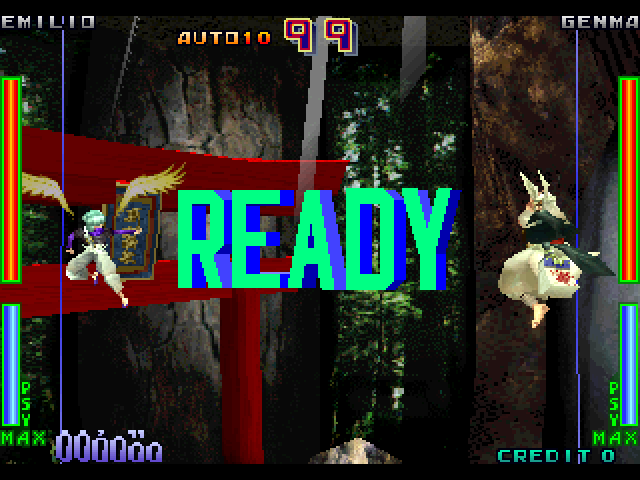 Psychic Force Arcade Screenshot: Ready? Go!