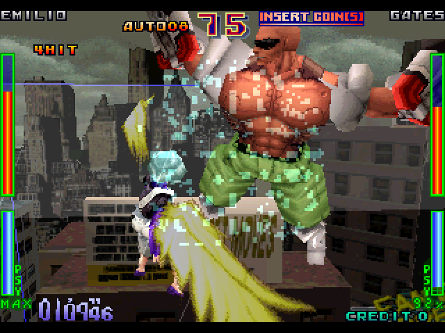 Psychic Force Arcade Screenshot: Close up attack!
