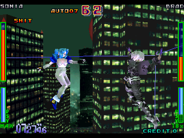 Psychic Force Arcade Screenshot: Prepare to attack!