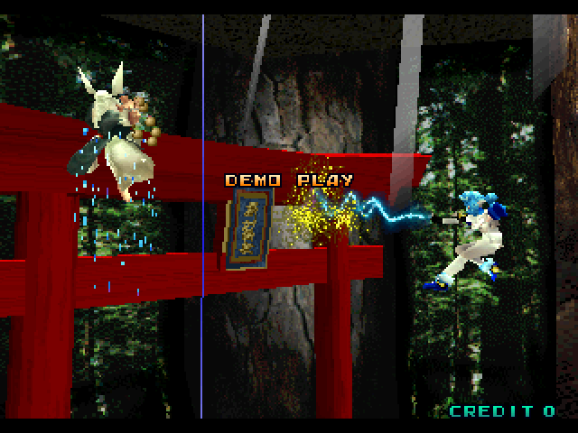 Psychic Force Arcade Screenshot: Game demo.