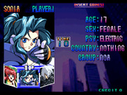 Psychic Force for Arcade - You can switch characters if you continue the game...