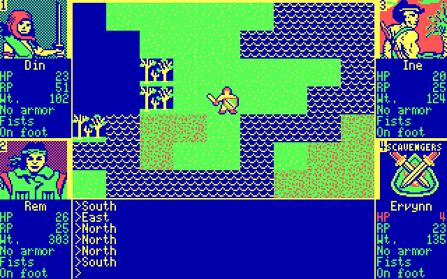 Scavengers of the Mutant World IBM PC/Compatibles Screenshot: Looks like a dead end again...