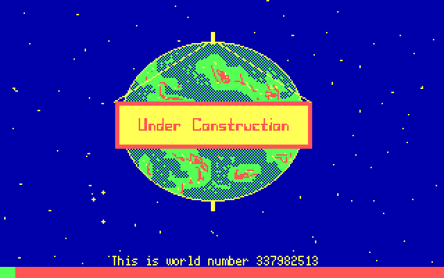 Scavengers of the Mutant World IBM PC/Compatibles Screenshot: Building a new world map...