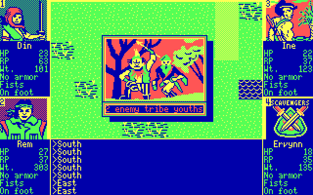 Scavengers of the Mutant World IBM PC/Compatibles Screenshot: Attacked again...