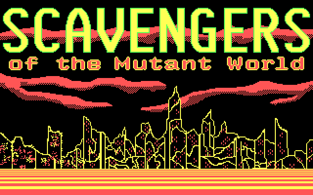 Scavengers of the Mutant World IBM PC/Compatibles Screenshot: Title screen.