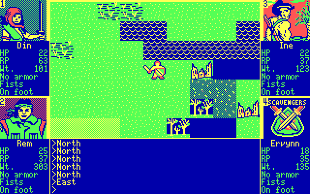 Scavengers of the Mutant World IBM PC/Compatibles Screenshot: Entrance to another set of ruins...